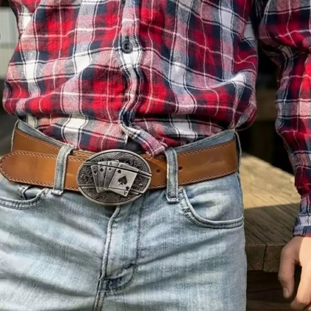 Fivela Cartas de Baralho com Canivete Secreto - Esporatto