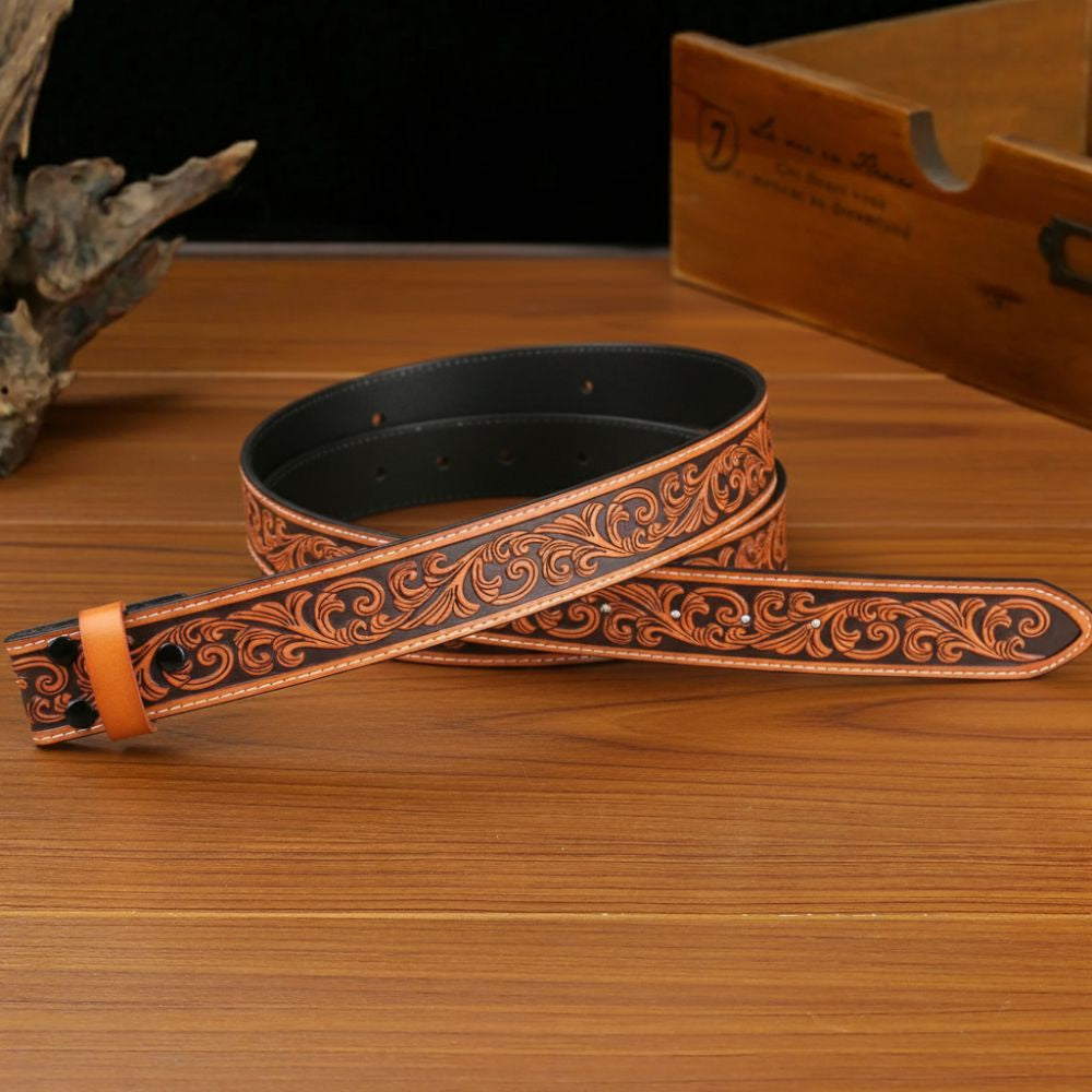 Cinto de Couro "Frontier" sem Fivela - Esporatto