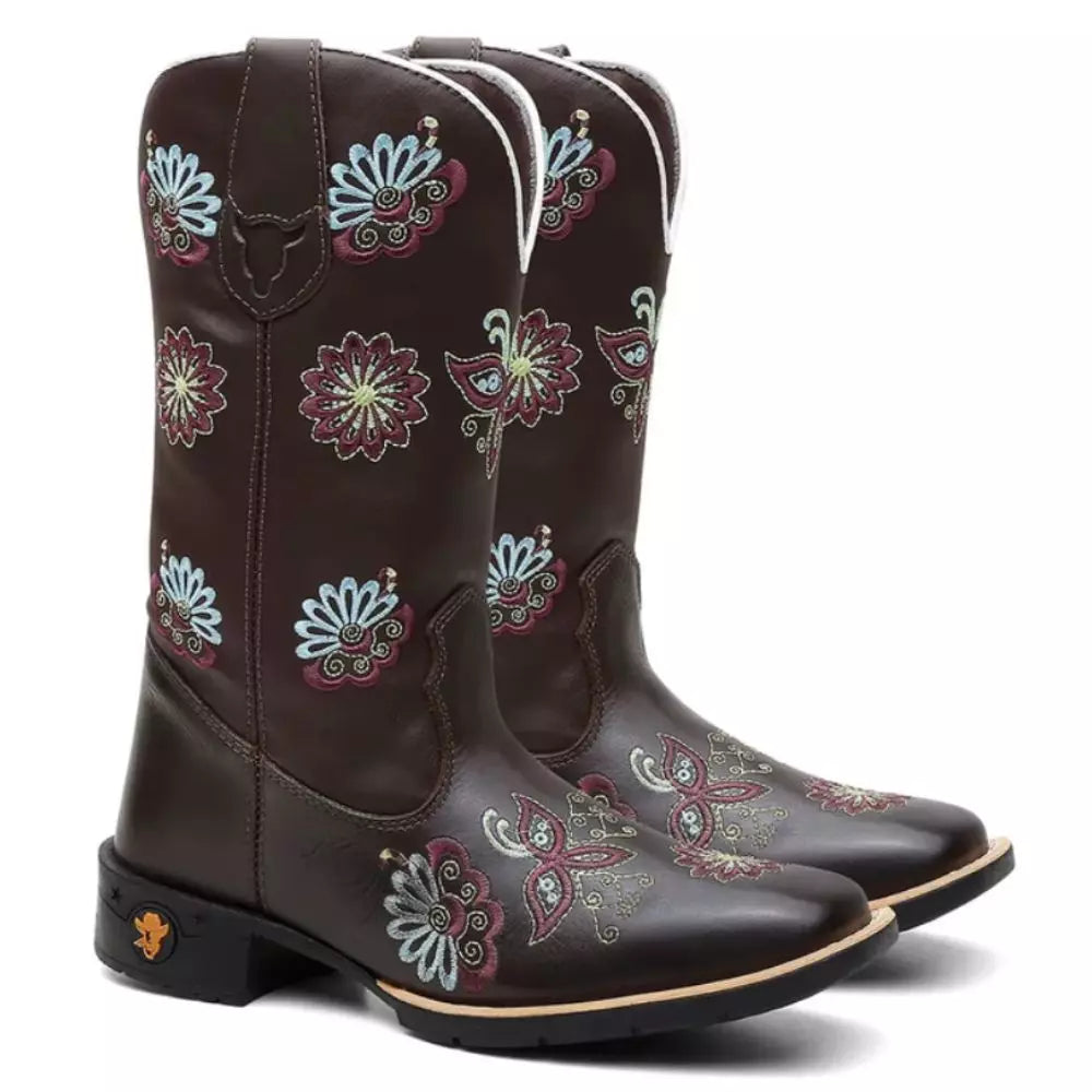 Bota Texana Feminina "Mandala Azul" - Esporatto