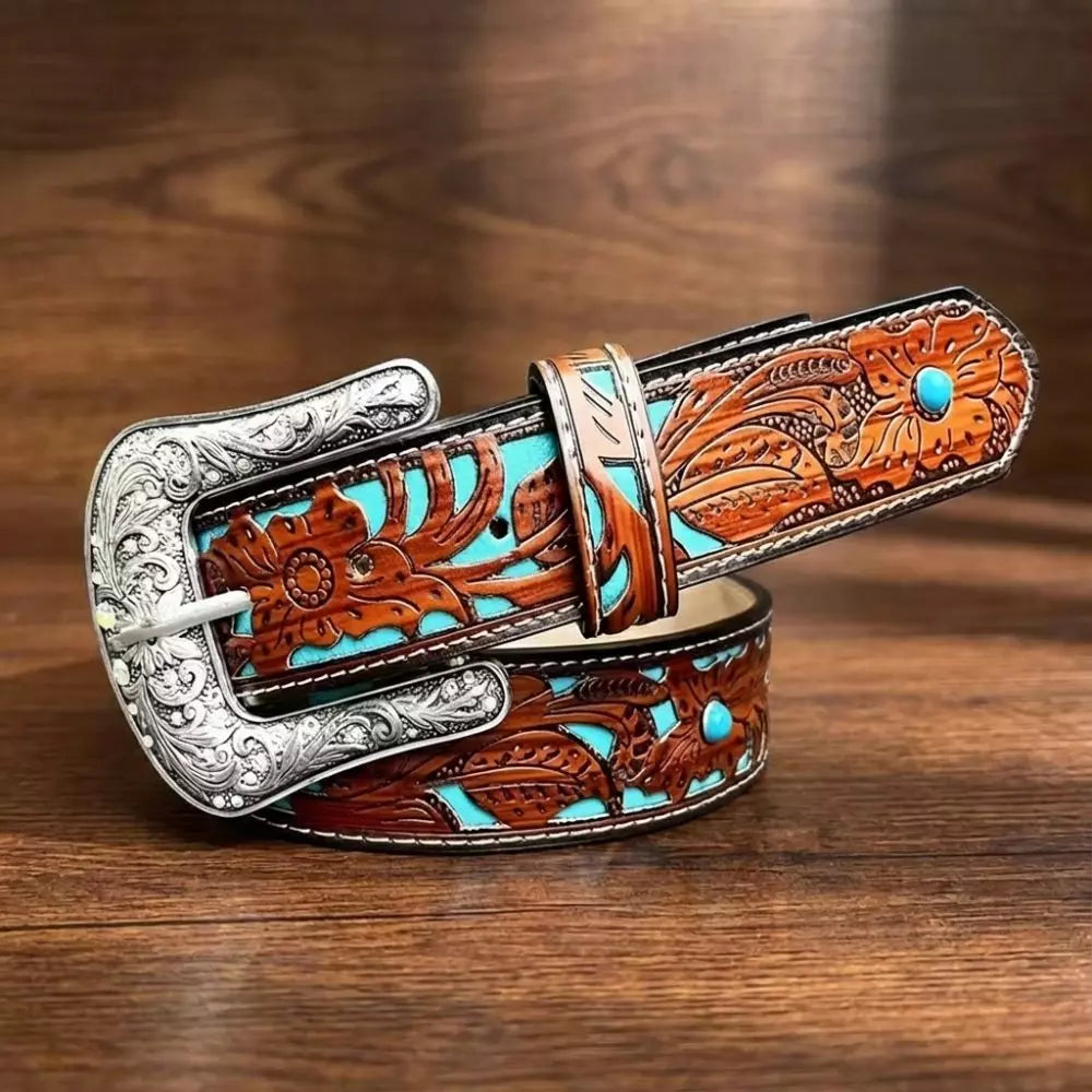 Cinto de Couro "Sierra" com Fivela Removível - Esporatto