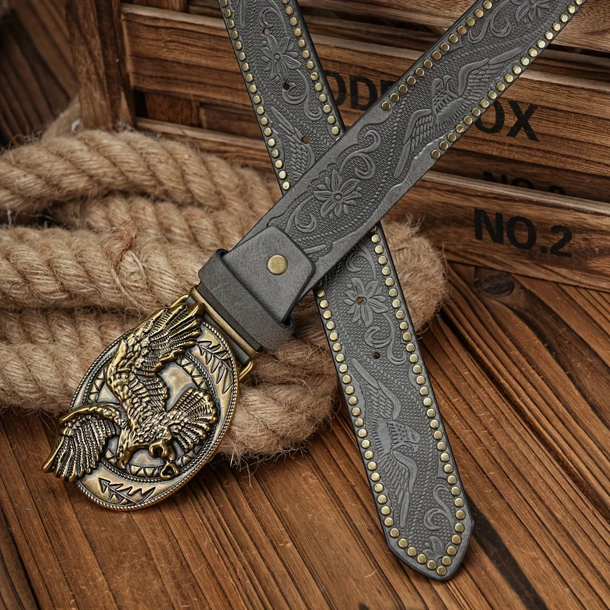 Cinto Águia Texana em Couro Premium - Esporatto