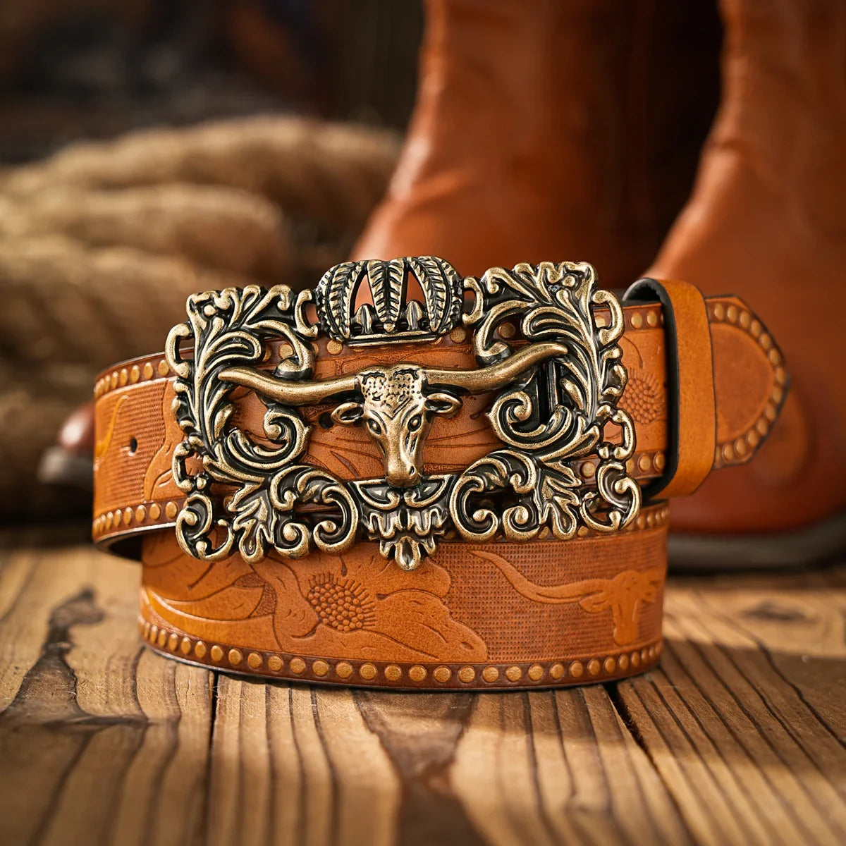 Cinto Rei da Boiada em Couro Premium - Esporatto