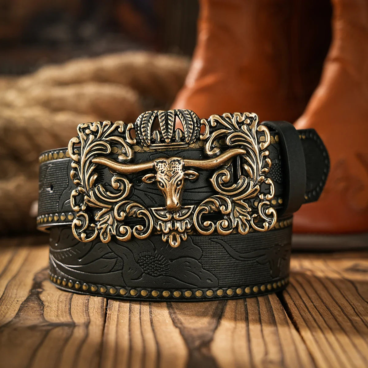 Cinto Rei da Boiada em Couro Premium - Esporatto